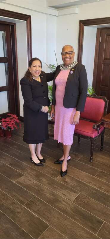 Her Excellency Xiomara Perez, Ambassador of the Republic of Panama presented her credentials to Her Excellency, Dame Marcella Liburd
