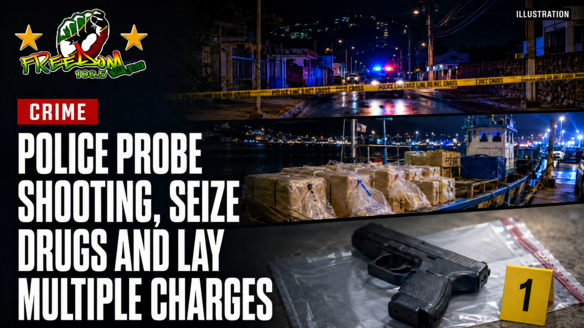 POLICE PROBE SHOOTING, SEIZE DRUGS AND LAY MULTIPLE CHARGES