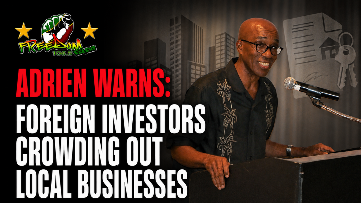 ADRIEN WARNS FOREIGN INVESTORS ARE CROWDING OUT LOCAL BUSINESSES
