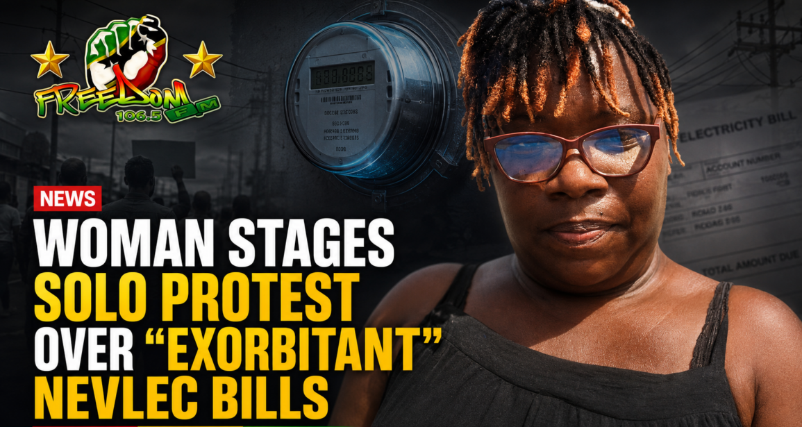 WOMAN STAGES SOLO PROTEST OVER “EXORBITANT” NEVLEC BILLS